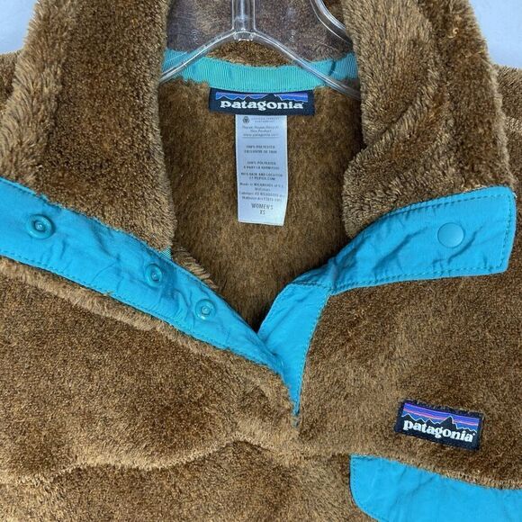 PATAGONIA Re-Tool T-Snap Pullover Women XS Brown Fleece Jacket Half-Snap - Picture 6 of 15